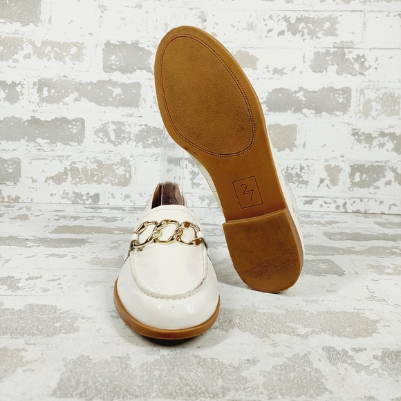 NEW Naturalizer 27 Edit Sevyn White Leather Chain Detail Slip On Loafers T241 - Picture 6 of 11